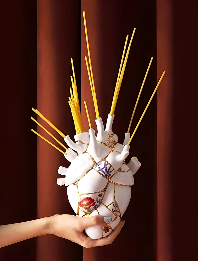 Ваза Seletti сердце белая осколки 4