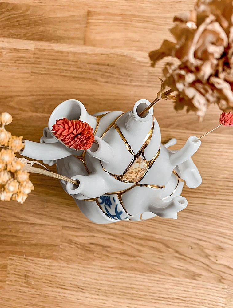 Ваза Seletti сердце белая осколки 5