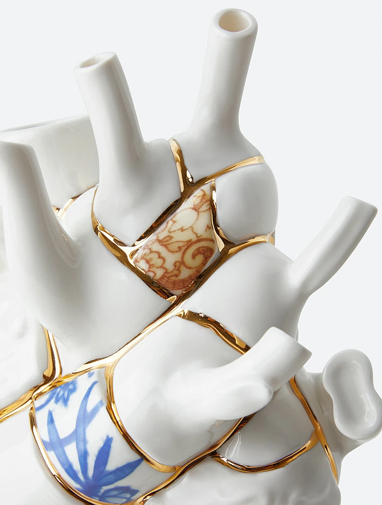 Ваза Seletti сердце белая осколки 2