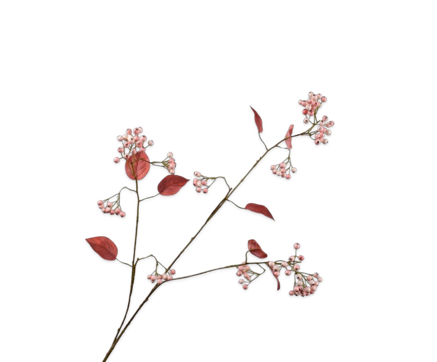 Ветка ягод розовых 94 см silk-ka