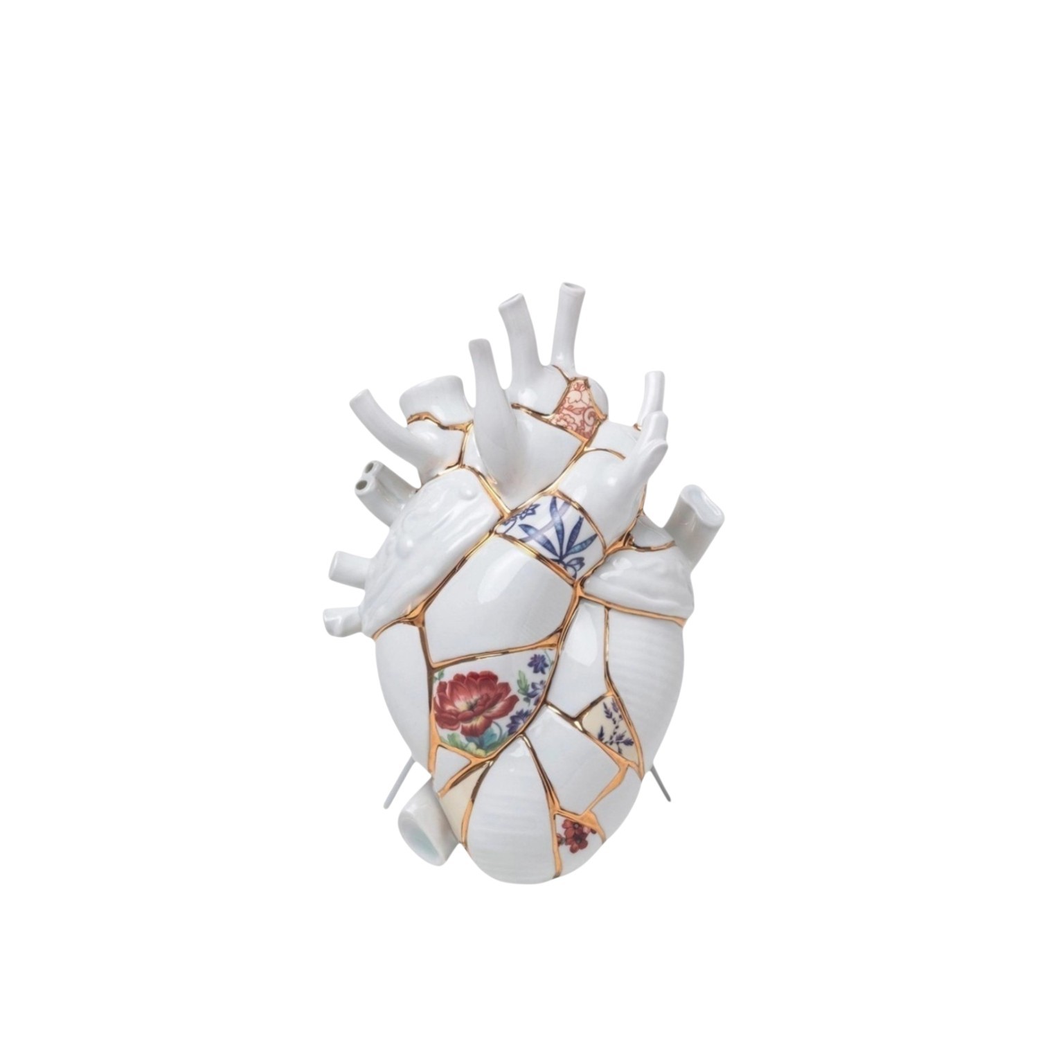 Ваза Seletti сердце белая осколки