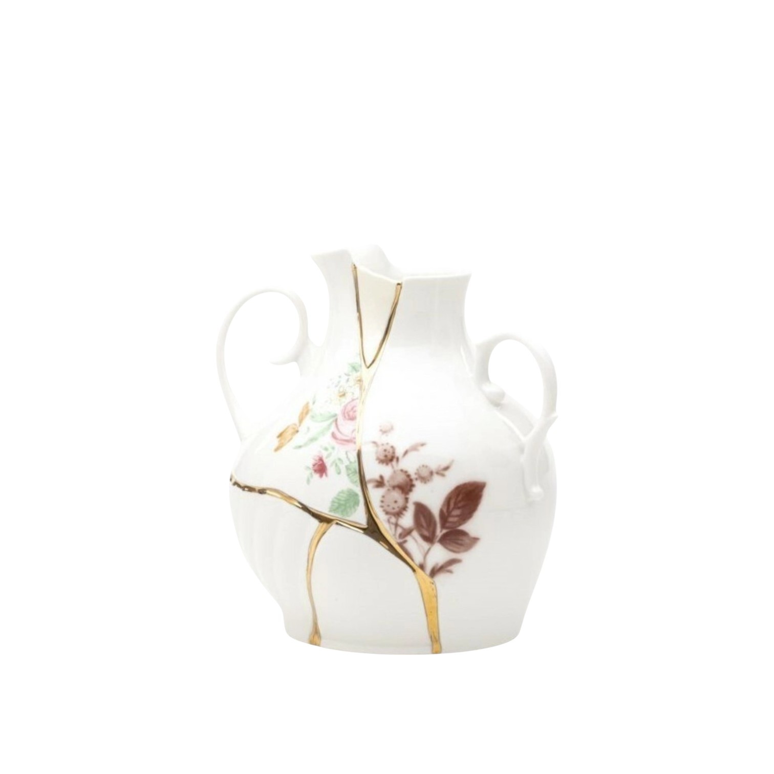 Ваза Seletti белая с росписью 18*16*19