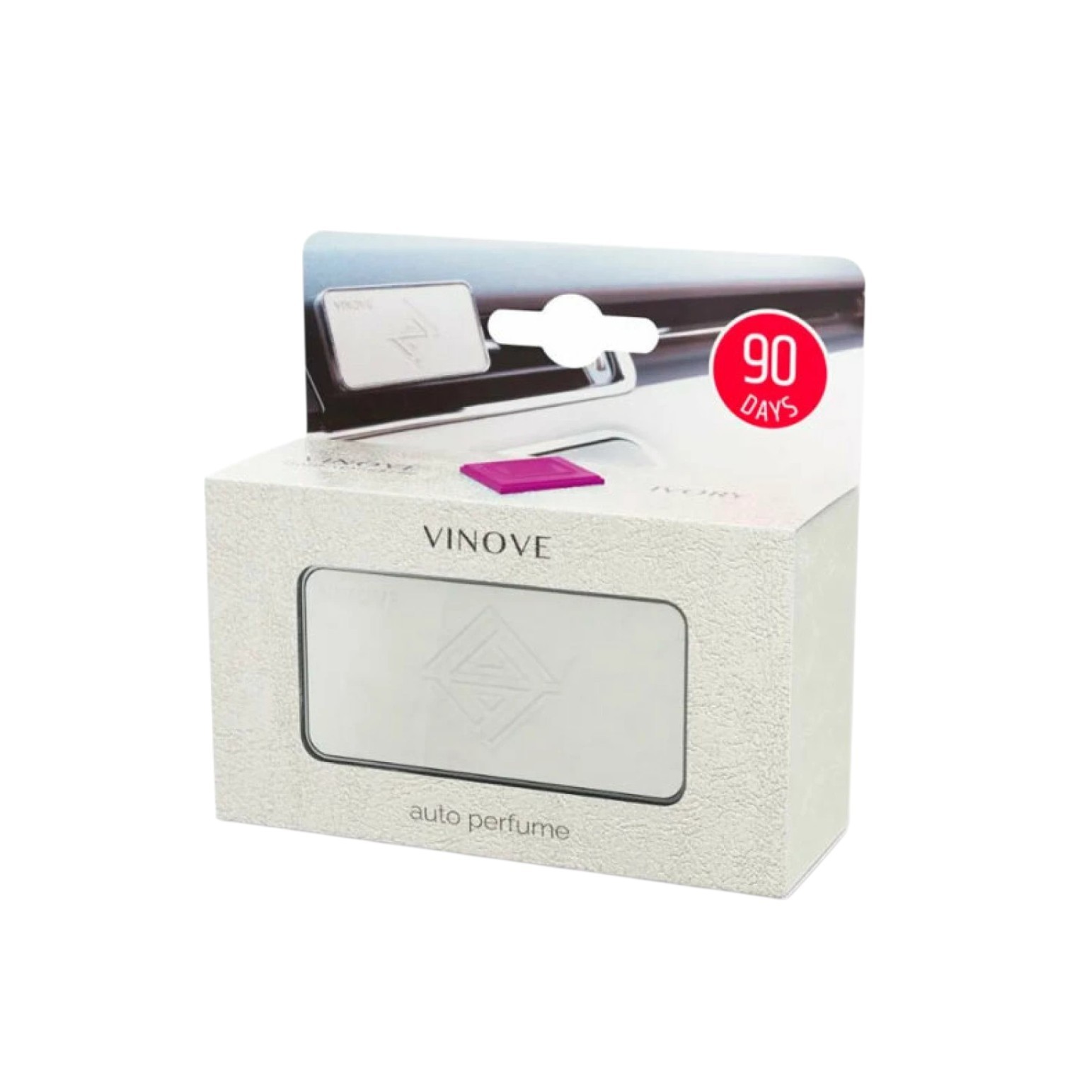 Ароматизатор для авто VINOVE Leather Ivory Monza серая кожа