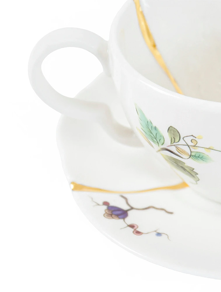 Чайная пара Seletti осколки цветы 6