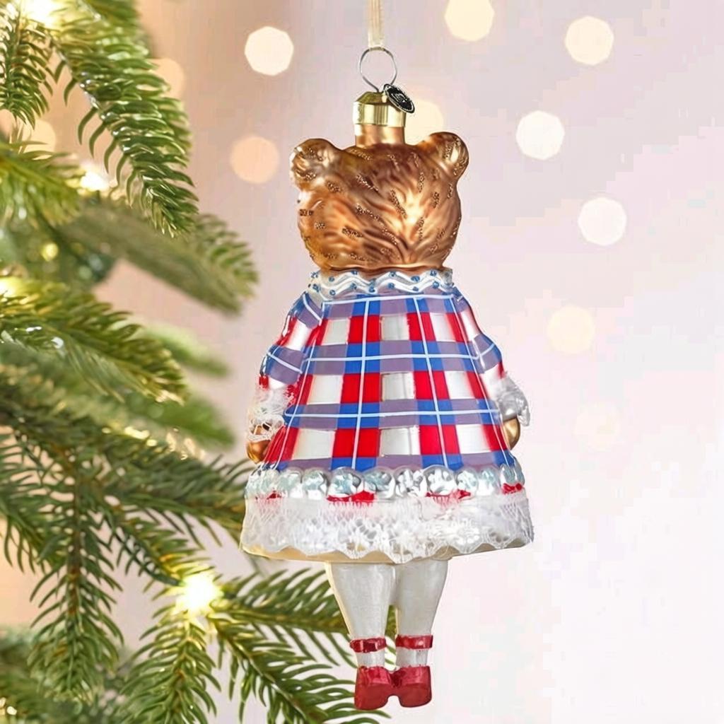 ЕИ Медведь м/д в костюме/платье клетка 17 см 3