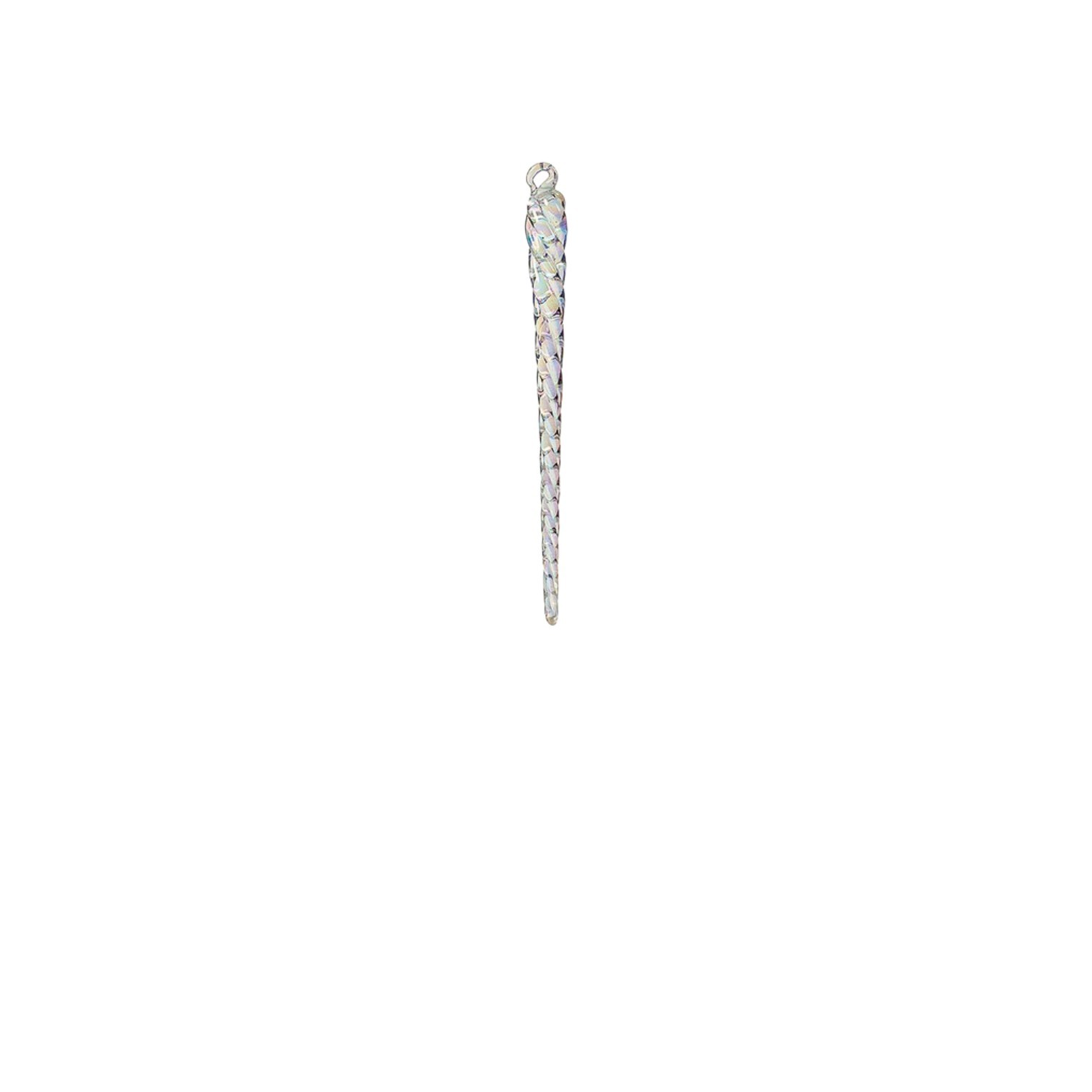 ЕИ сосулька прозрачная витая перелив 15 см 2