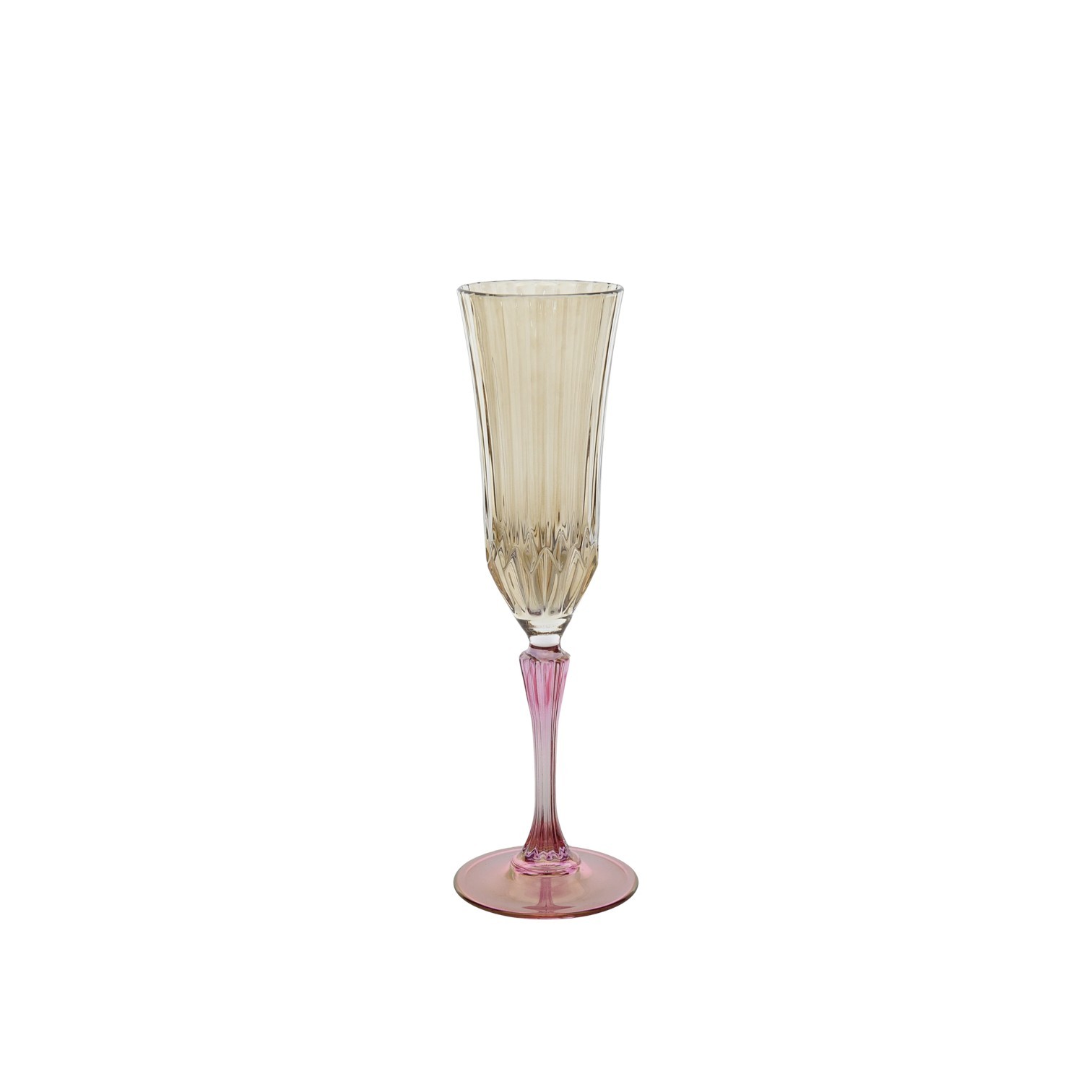 Набор бокалов для шампанского Cre Art хрусталь 6 шт цветное стекло 2